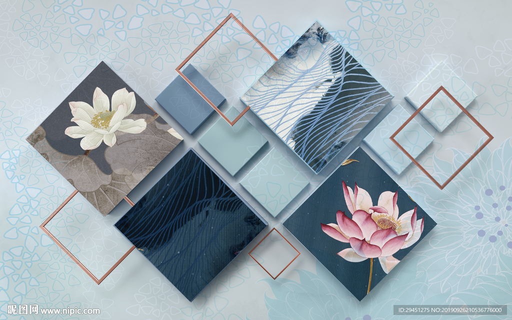 立体方框背景墙 TIF分层