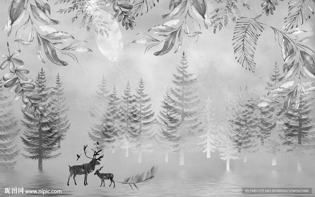 精美新北欧装饰画 TIF分层