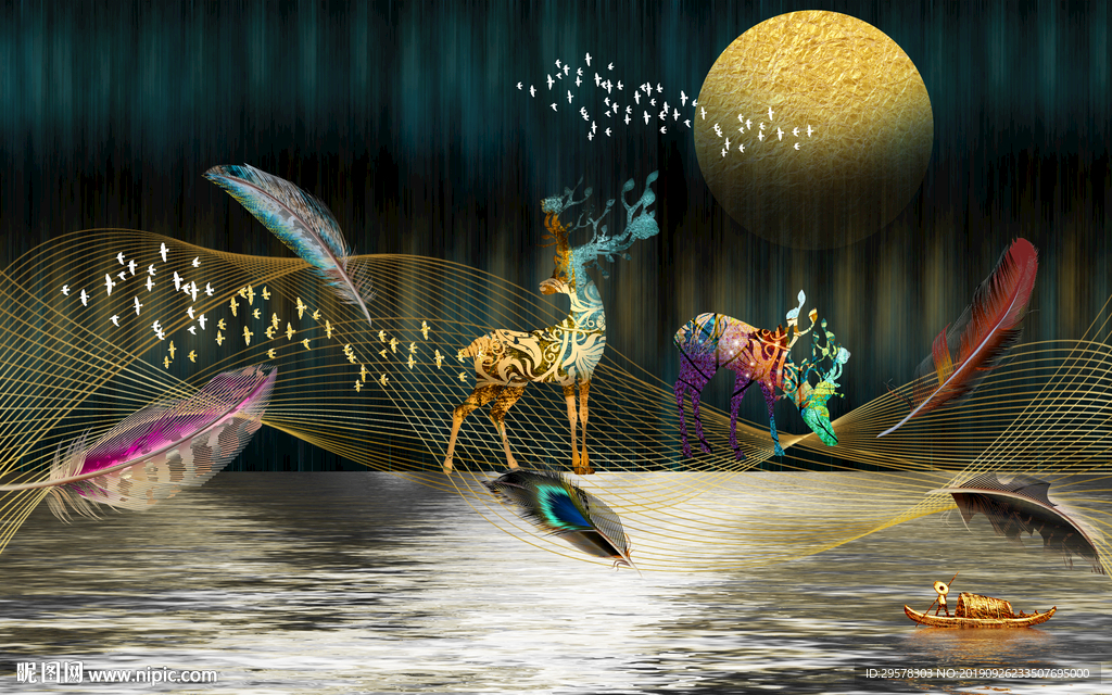 新款新北欧装饰画 TIF分层