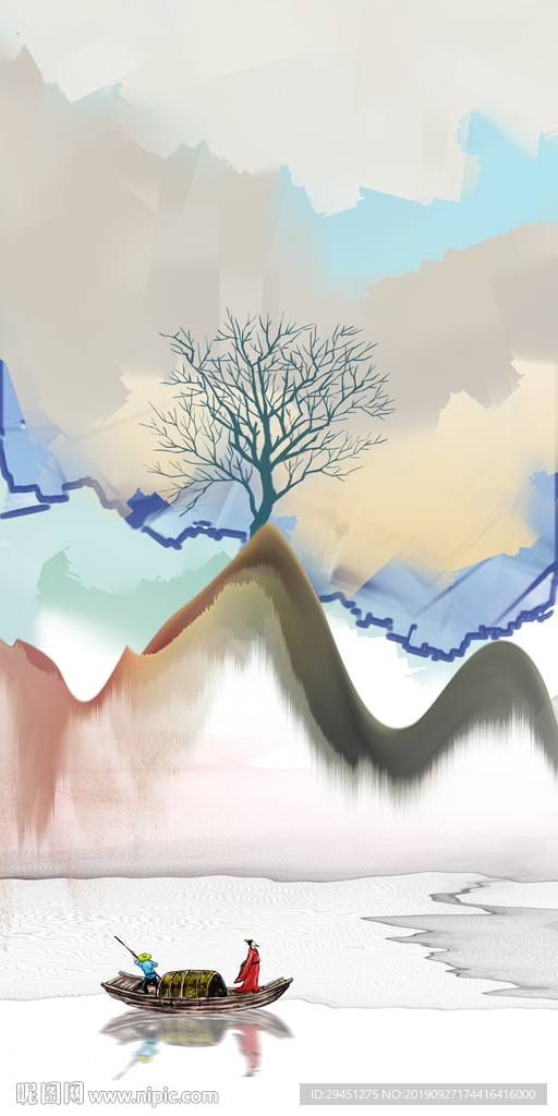 意境玄关新山水画 TIF分层