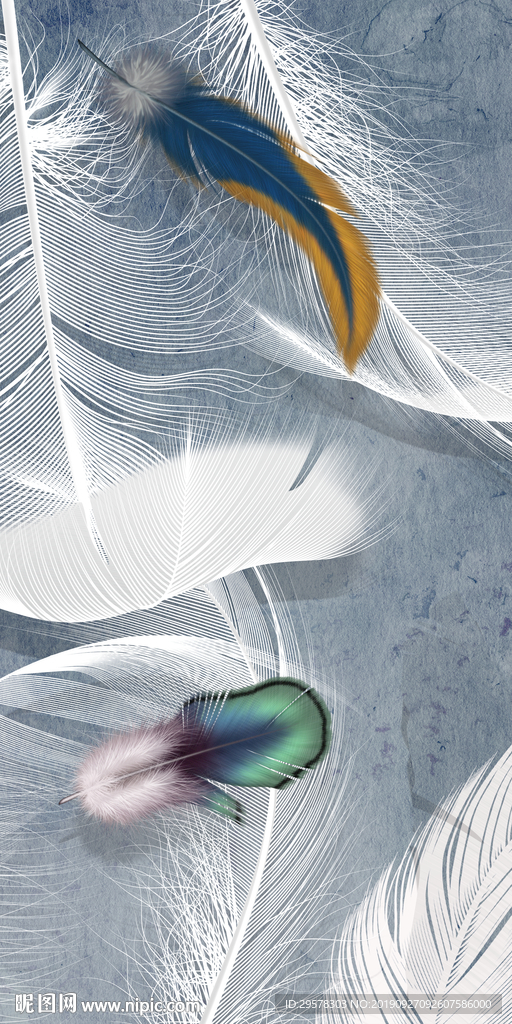 玄关新欧式装饰画 TIF分层