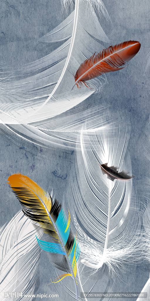 奢华新欧式玄关画 TIF分层