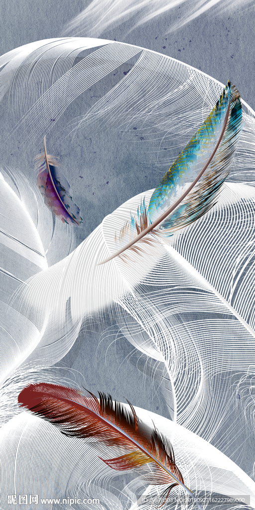 高档新欧式玄关画 TIF分层