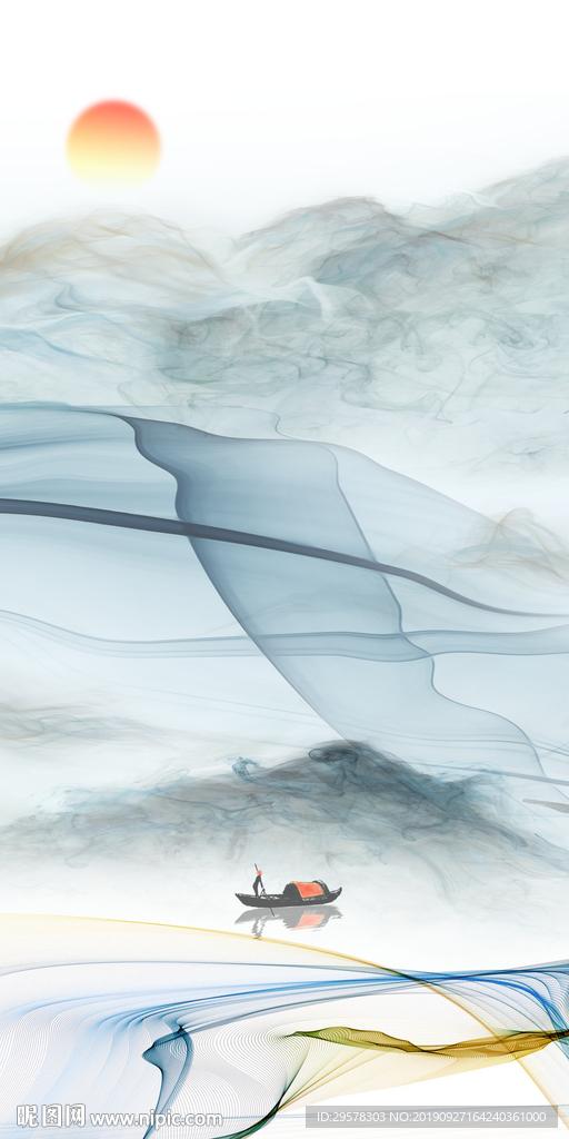 新款意境玄关画 TIF分层