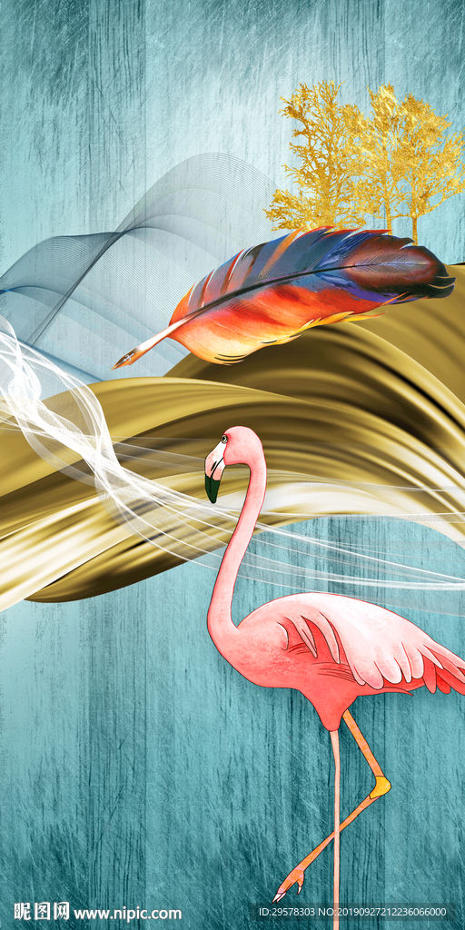 酒店 后现代玄关画 TIF分层