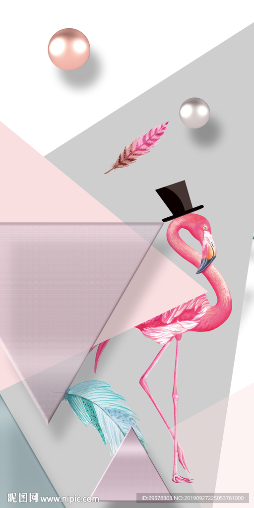 立体北欧玄关画 TIF分层图