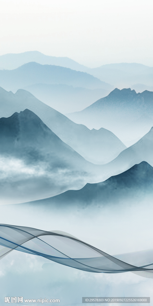 高清中国风玄关画 TIF分层