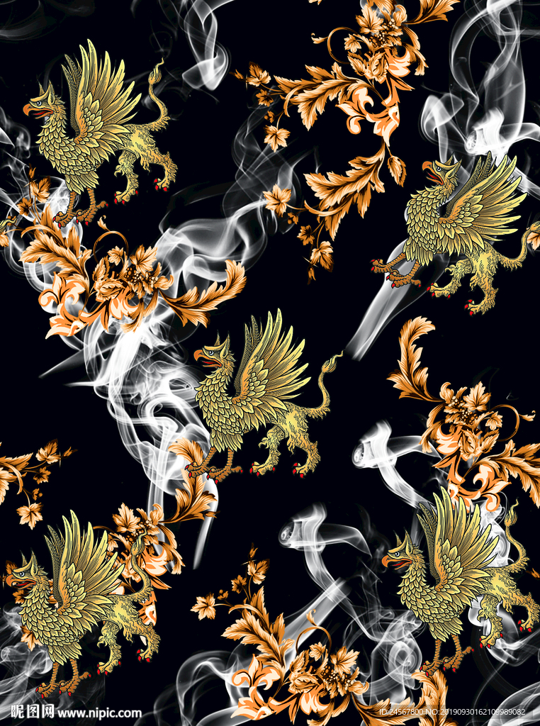 数码印花 范思哲 麒麟 闪电