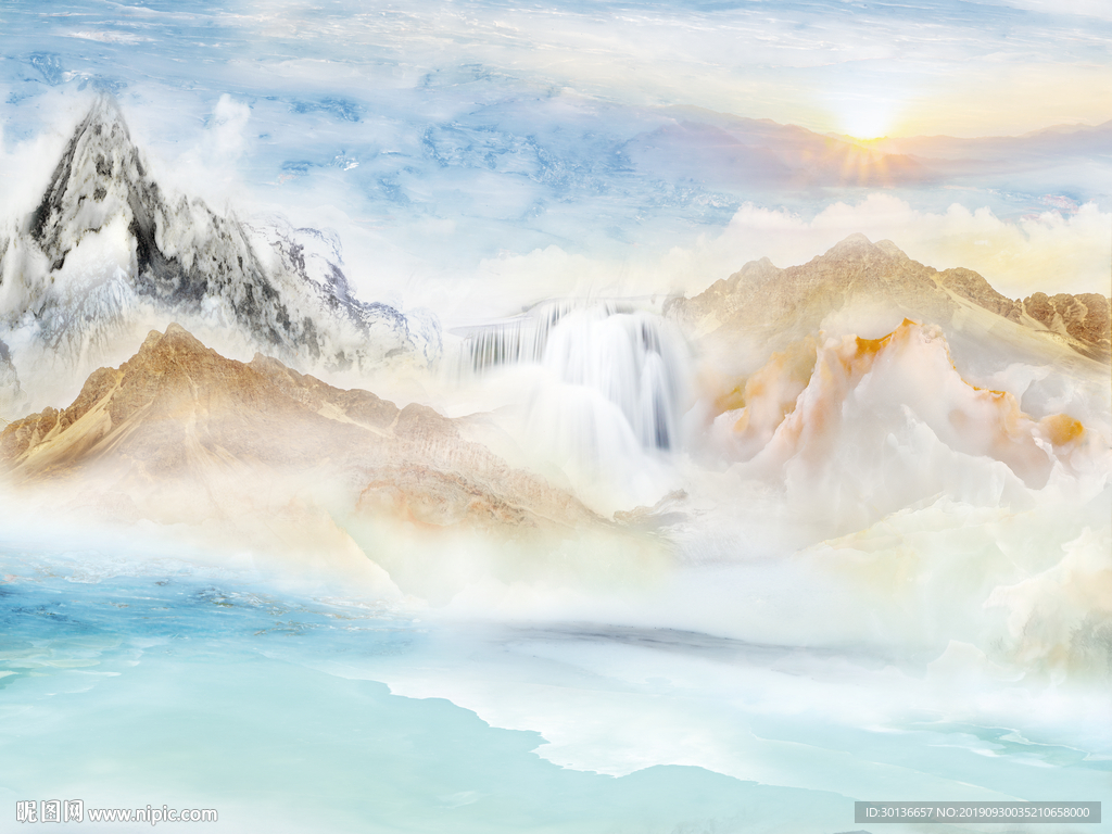 中式山水大理石 TIF合层