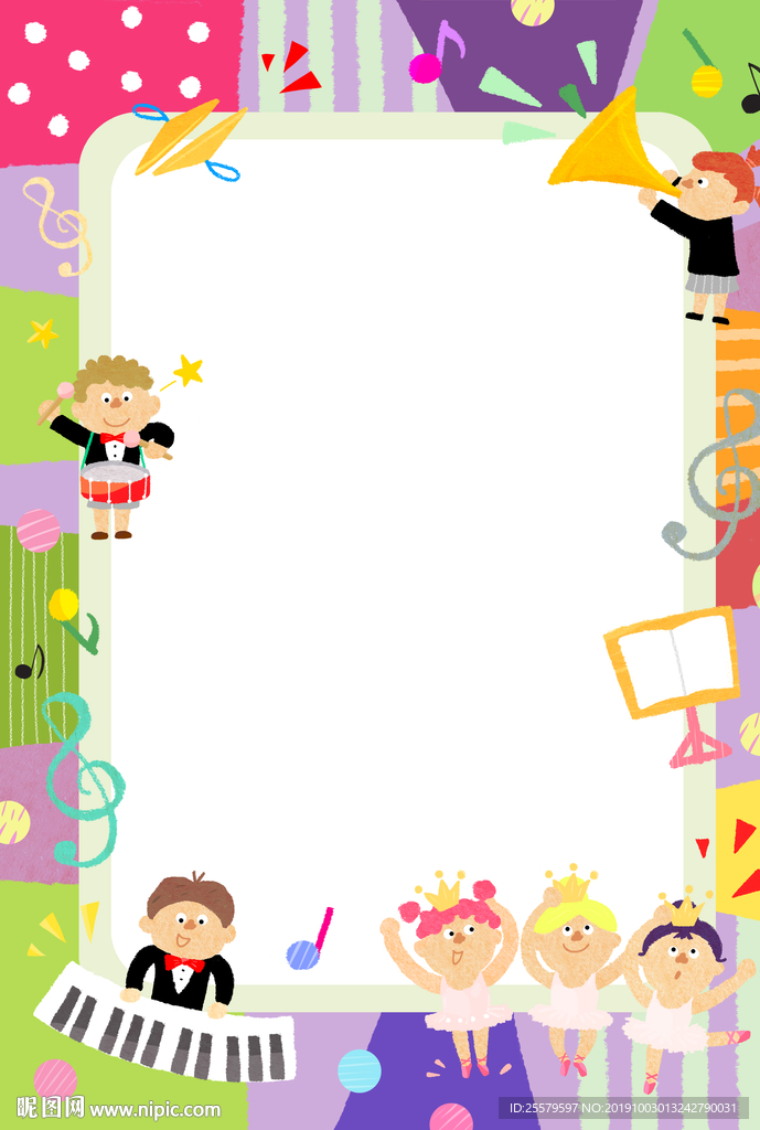 超可爱边框 成长手册 动物边框