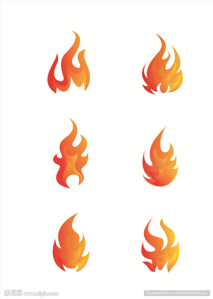简约卡通火焰火苗火种元素
