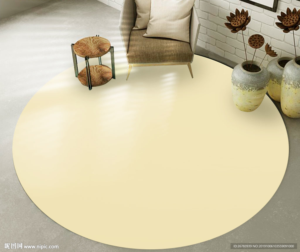 圆形地毯智能替换样机