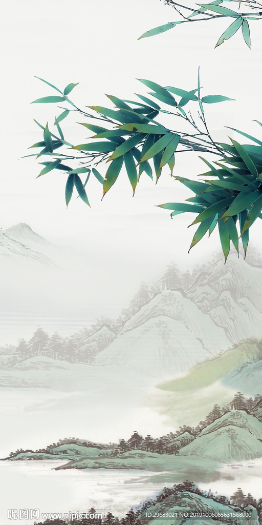 大气中式新山水画 TIF分层