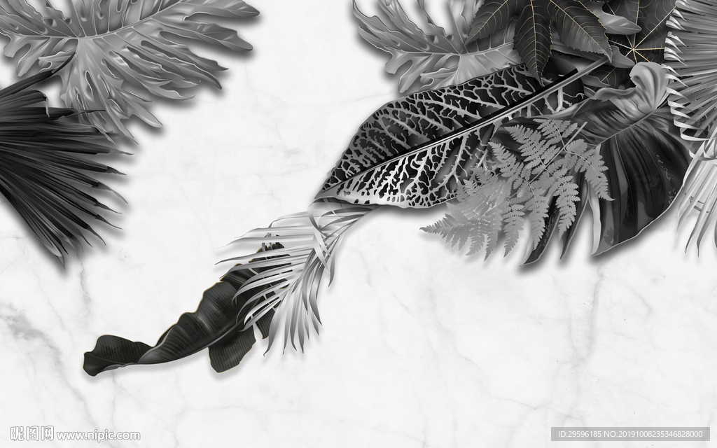 黑白新款装饰画 TIF分层