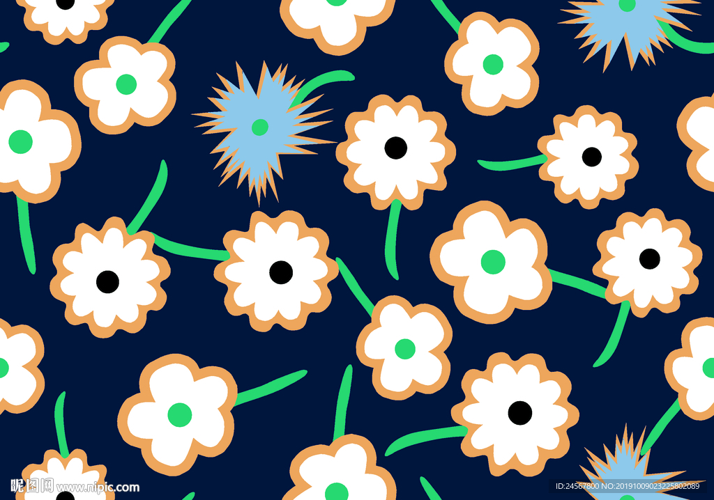 小碎花 数码印花