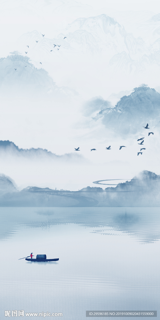 极品新款山水玄关 TIF分层