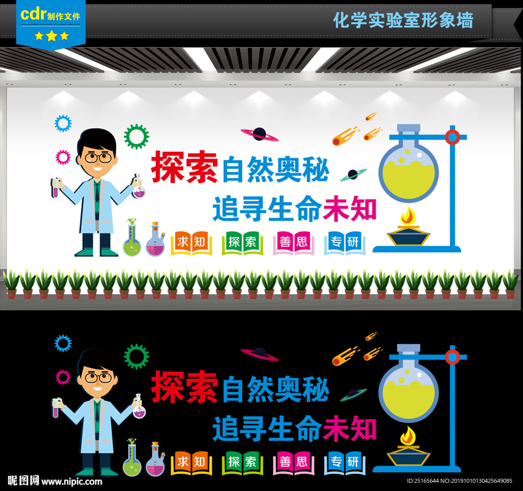 化学实验室文化墙