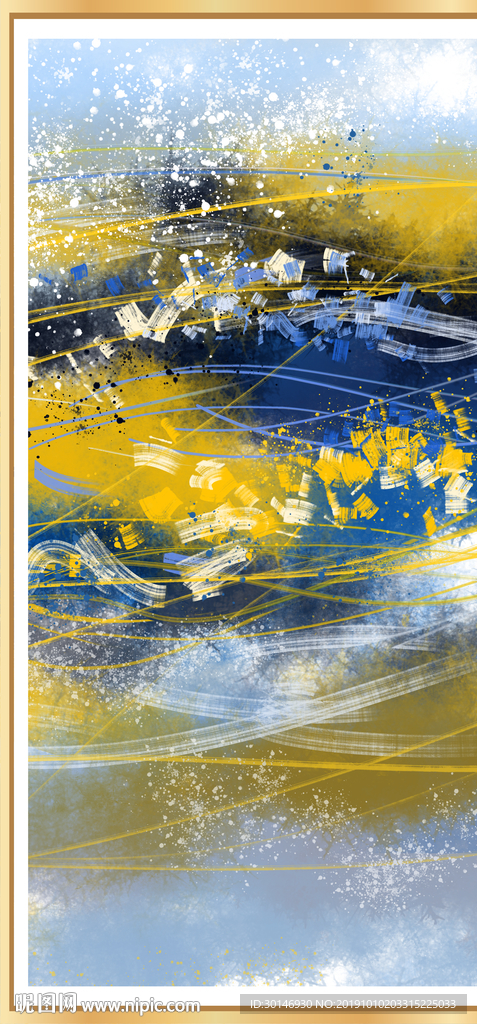 现代涂鸦风格抽象油画