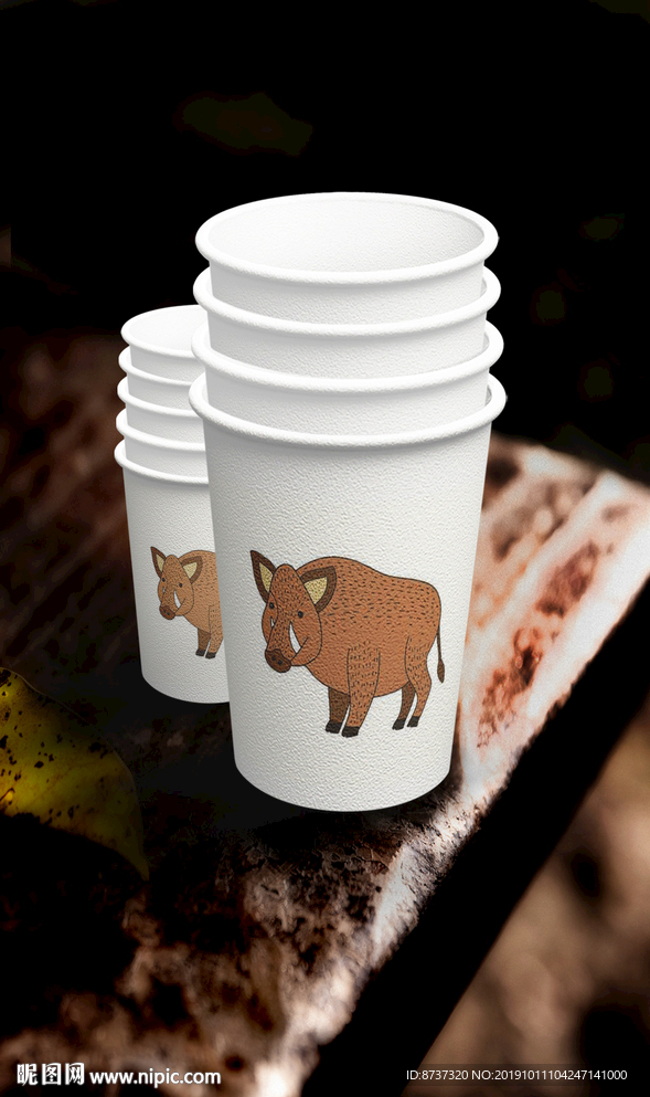 通用创意一次性口杯纸杯展开图