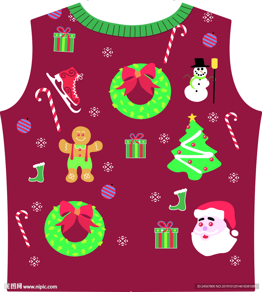 数码印花 圣诞 裁片 定位裁片