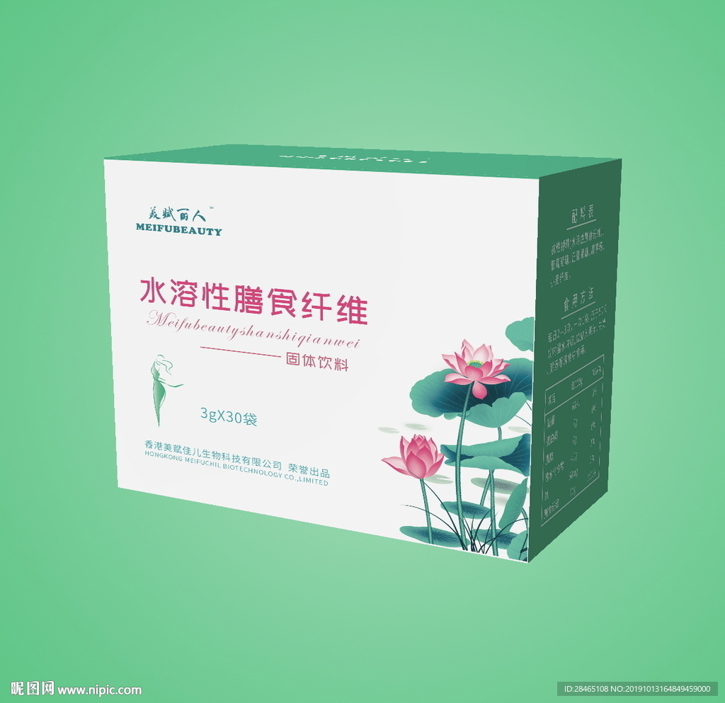 化妆品盒子包装设计展开图