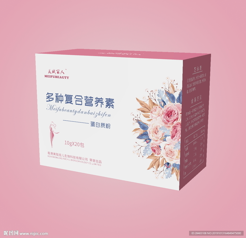 化妆品盒子包装设计展开图