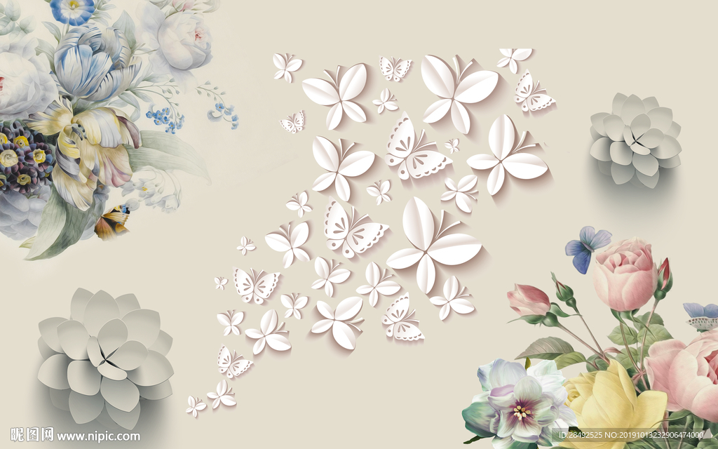 欧式简约背景墙