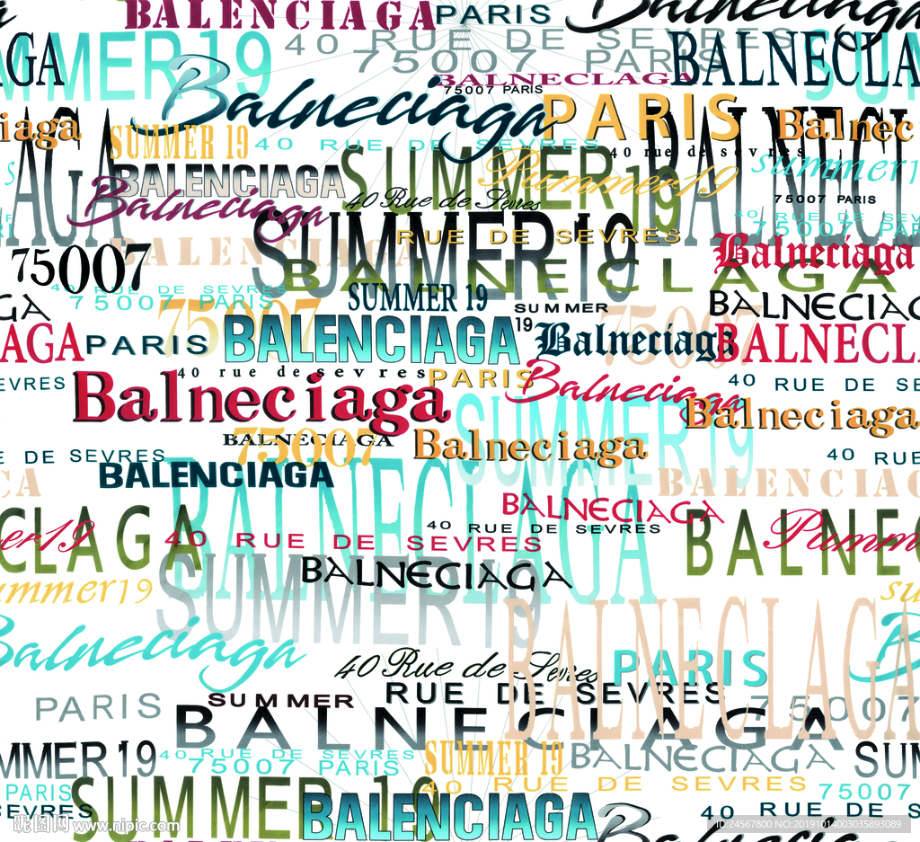 英文字母 数码印花 大牌