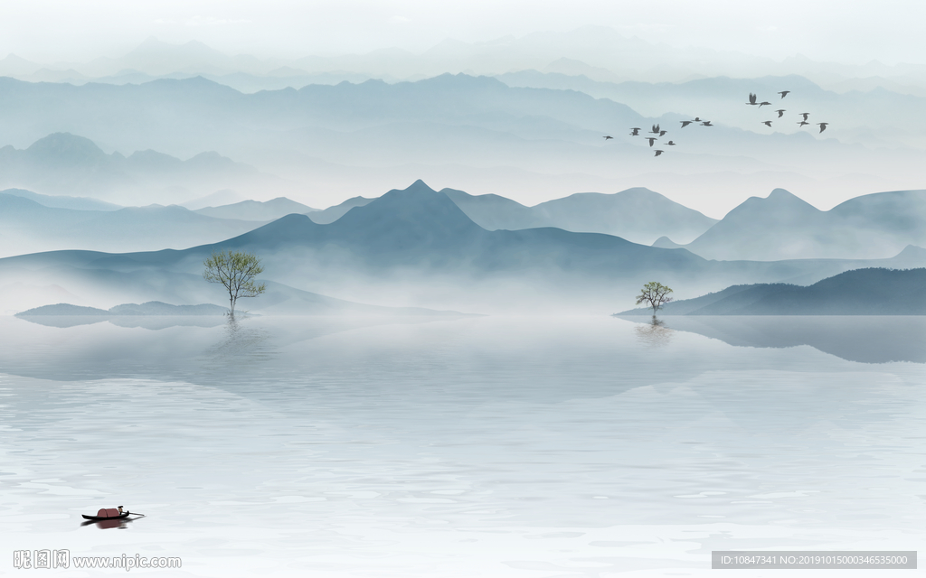 极品新款山水画 TIF分层