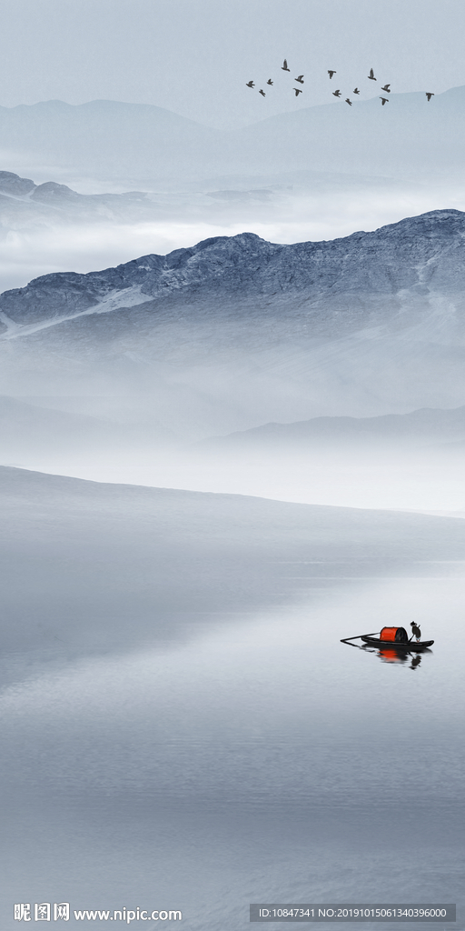 新款新品国画山水 TIF分层