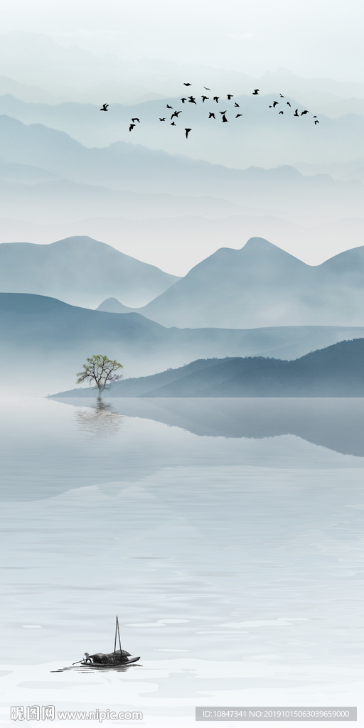 极品新品国画山水 TIF分层