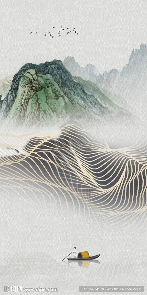 意境爆款山水画 TIF分层