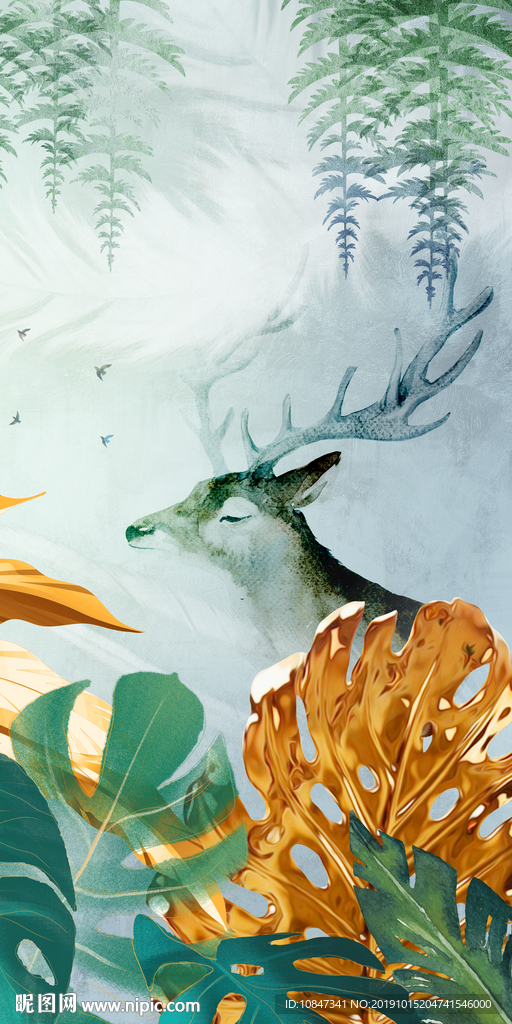 高档简欧玄关画 TIF分层