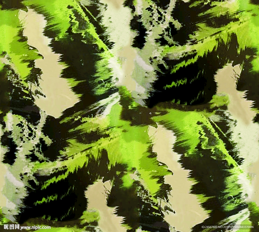 数码印花 热带植物 棕榈树叶