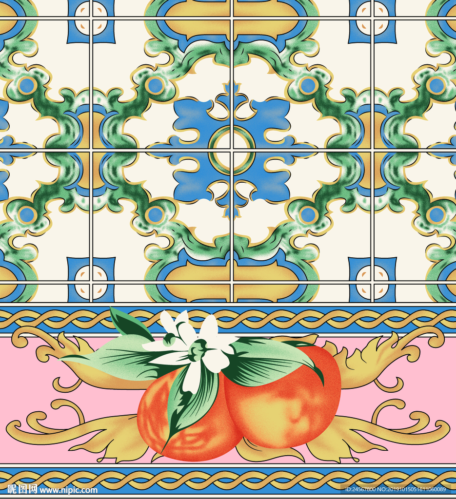 大牌 数码印花 格子 矢量