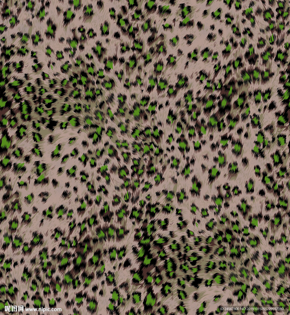 数码印花 豹纹 撇丝