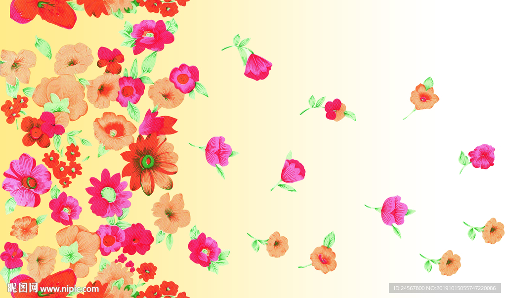 数码印花 民族风 大牌 碎花