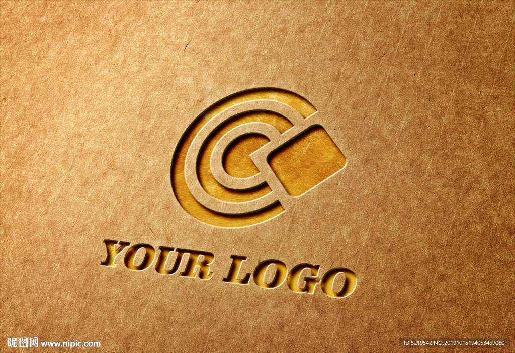 牛皮纸底纹logo设计效果