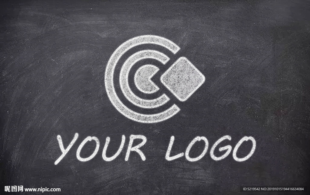 粉笔字效果可更改文字logo