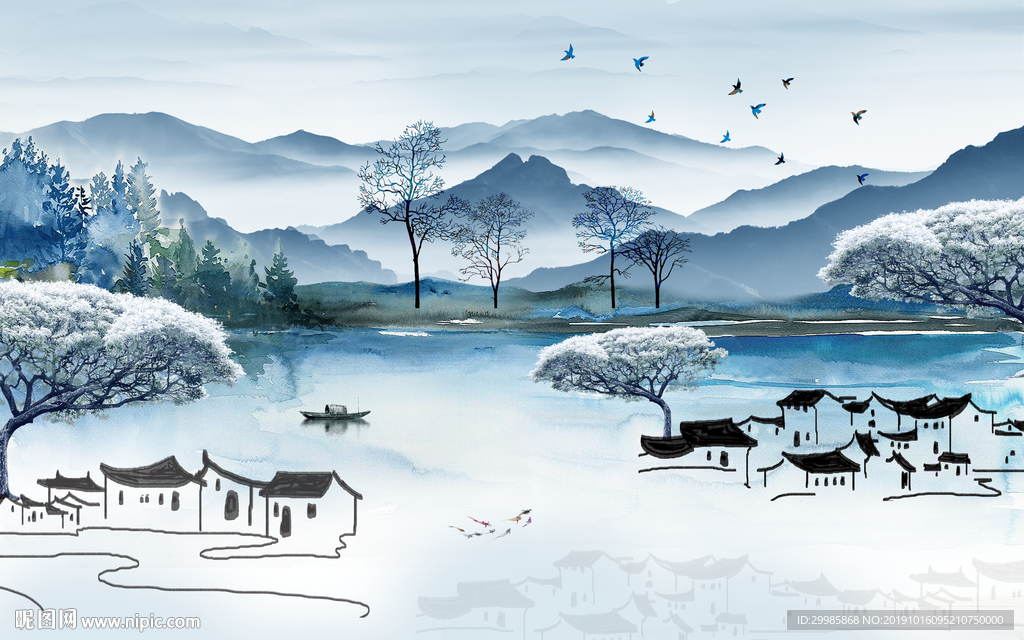 极品新山水风景画 tif分层