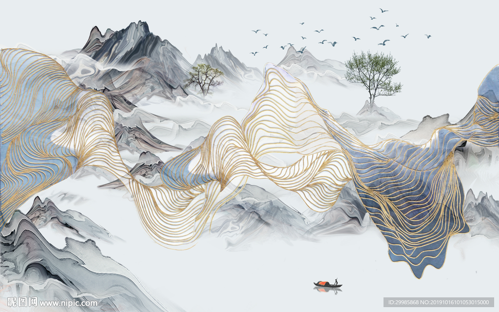 极品新山水风景画 tif分层