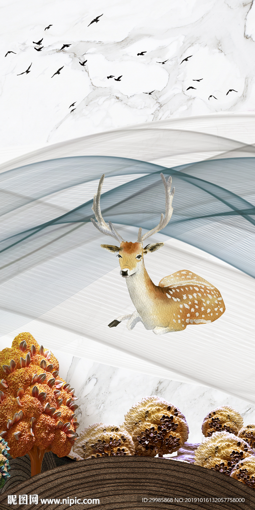 大气欧式玄关画 TIF分层