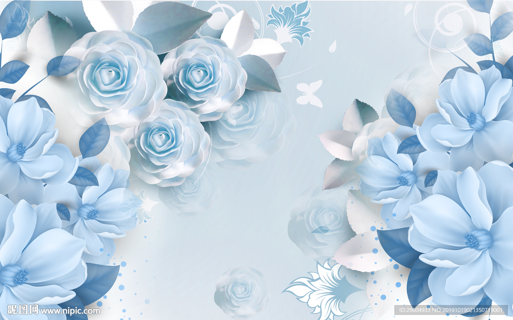 立体花纹 TIF分层 背景墙