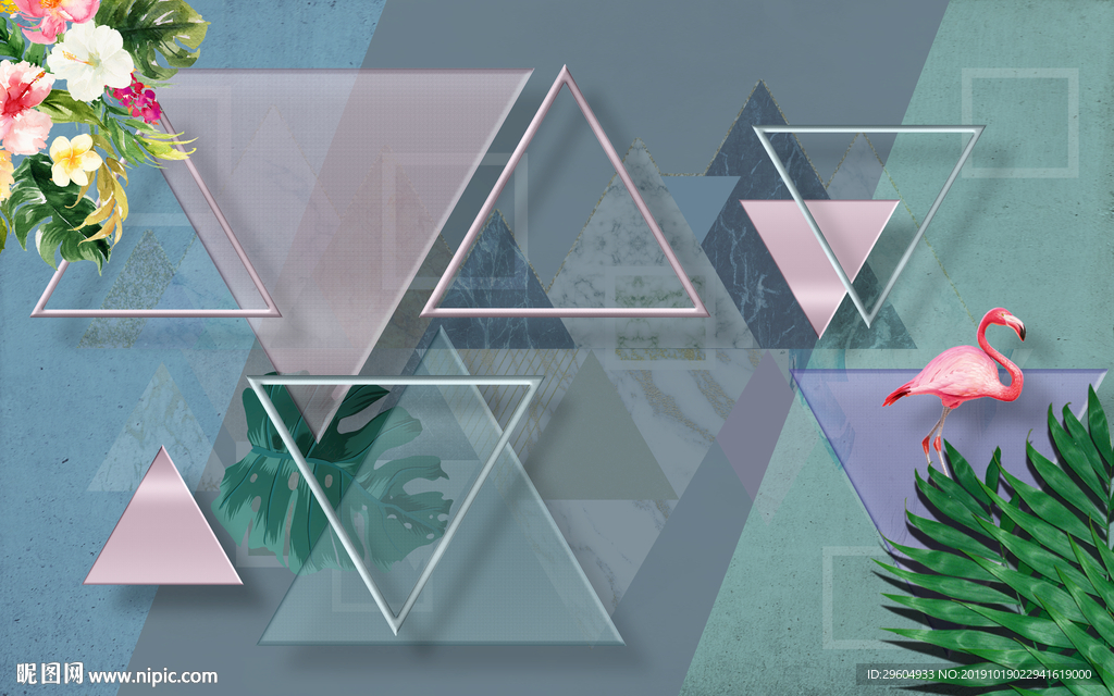 欧式装饰画 TIF分层 背景墙