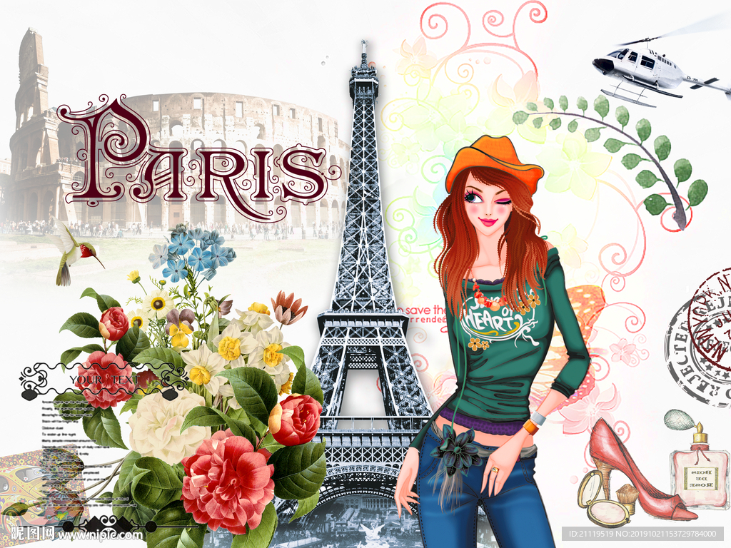 欧美复古建筑分层高清下载