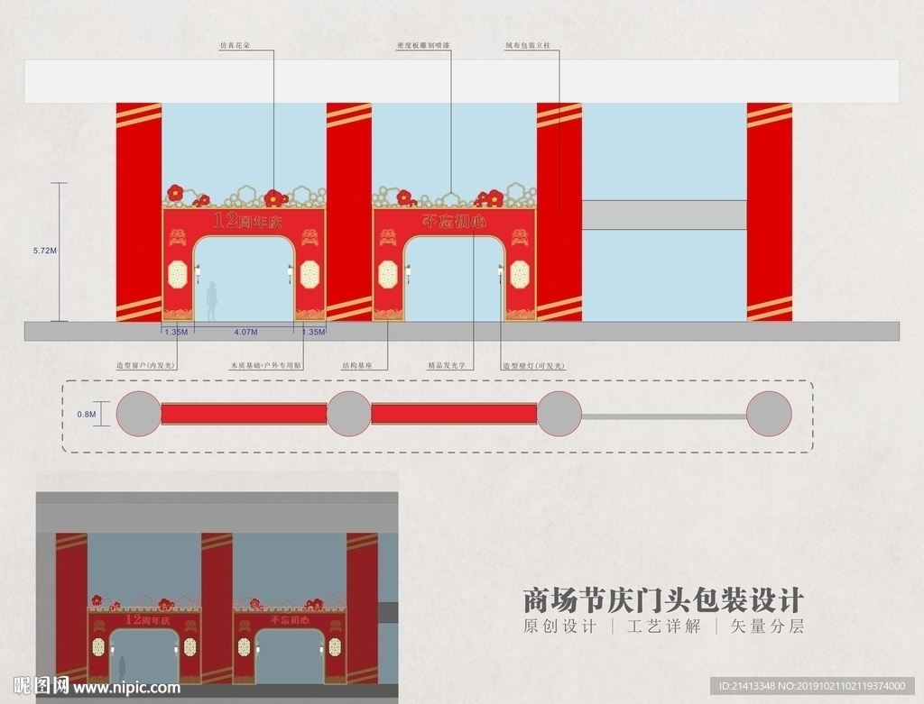 商场节庆门头包装设计