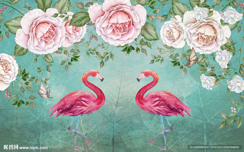 火烈鸟欧式高清画 TIF分层