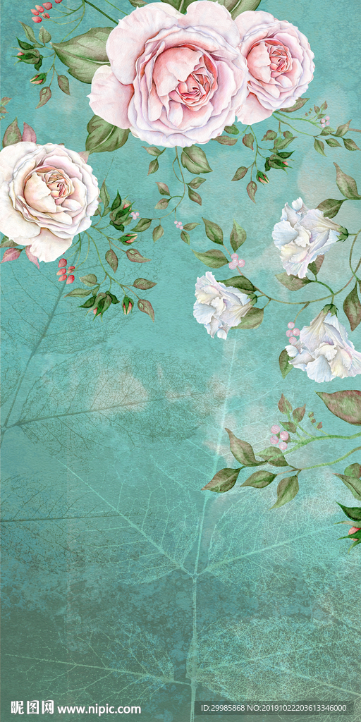 新品手绘玄关画 TIF分层