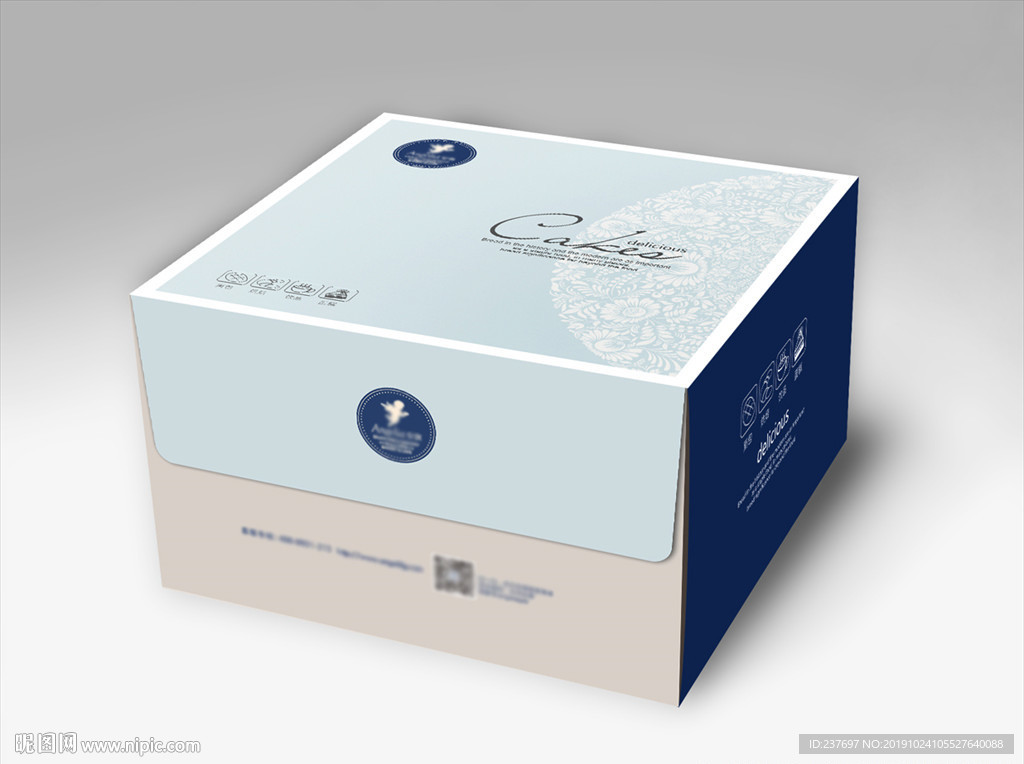 蛋糕盒平面展开图