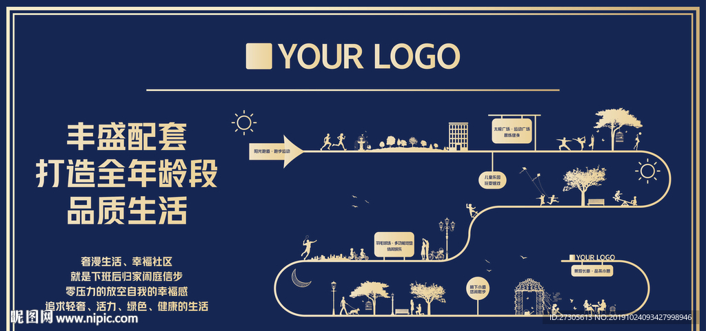 地产灯箱 品牌墙 生活墙